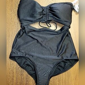 Time and Tru One Piece Swimsuit with Cutout and High-Waisted NWT 3X